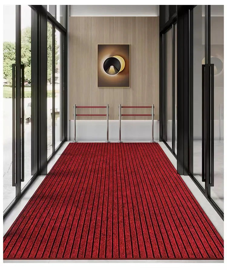 Gestreifte Türmatte als Küchenläufer für Küche und Eingang – 40 × 60 bis 50 × 300 cm, Polyester, rutschfester Gummirücken, 3 Farben