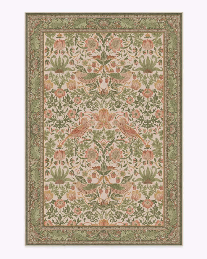 Bedruckter Teppich mit klassischem Blumenmuster für Wohnzimmer und Schlafzimmer – 40 × 60 bis 120 × 160 cm, rechteckig, rutschfest, 5 Motive