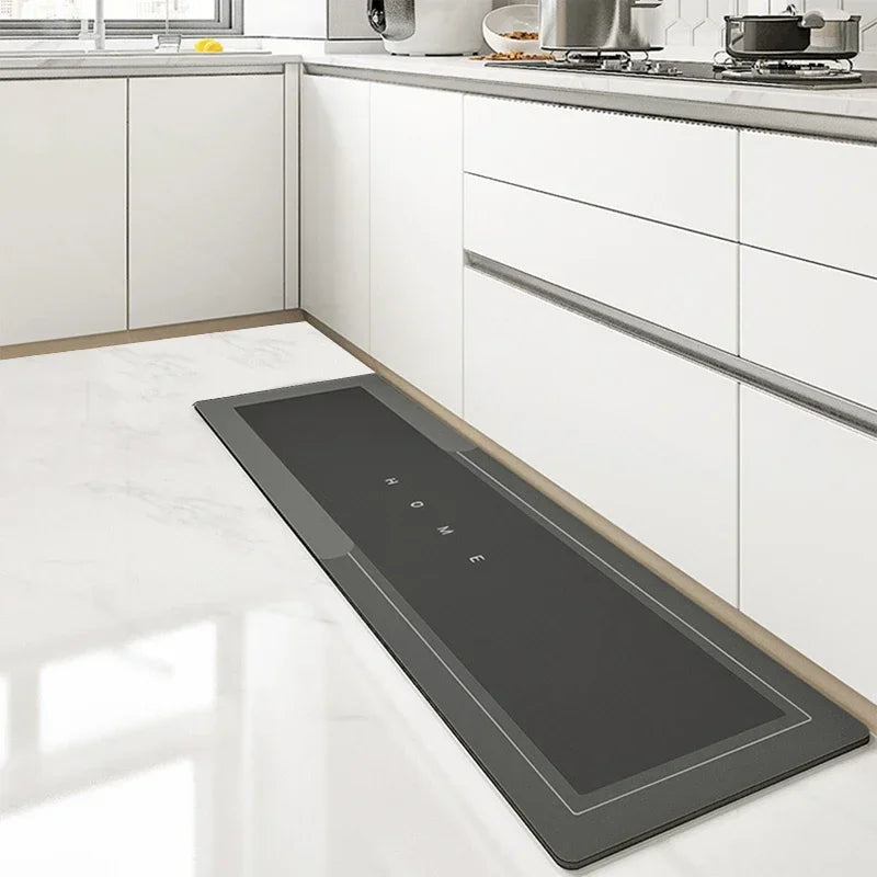 Kieselgur-Fußmatte mit Latex-Noppenrücken für Eingang, Küche und Wohnzimmer – 40 × 50 bis 50 × 160 cm, stark saugfähig, schnell trocknend, 3 Farben