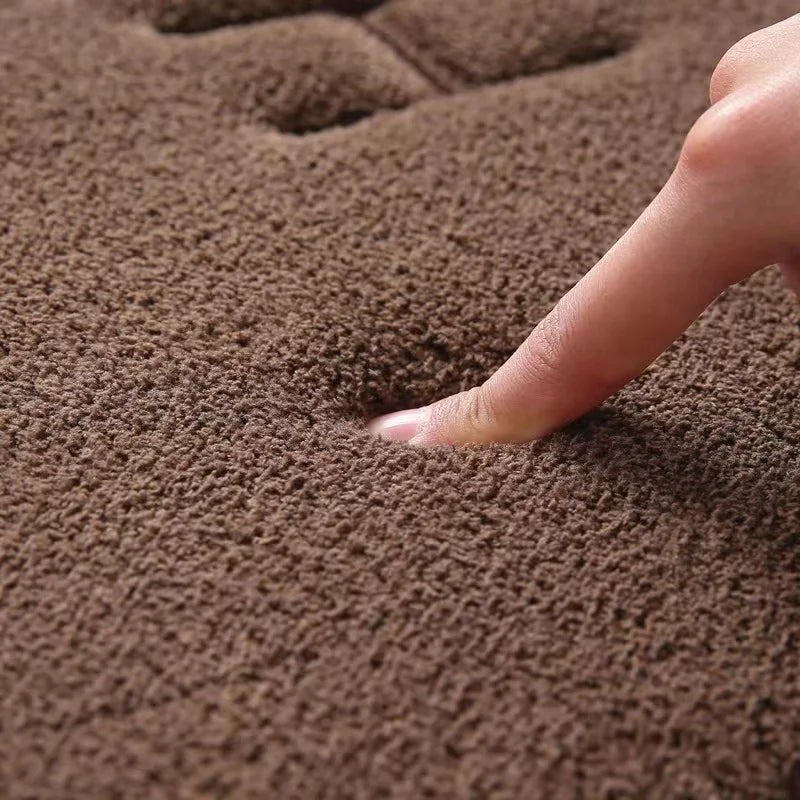 Saugfähige Badematte aus Korallenfleece mit Memory-Schaum und BATH-Prägung für Bad, Küche und Wohnzimmer – 40 × 60 cm, rutschfest, weich, 4 Farben