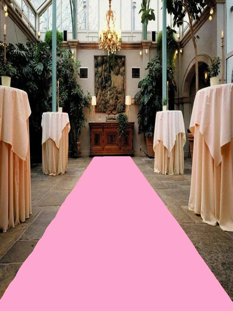 Hochzeitsläufer aus Vliesstoff für Trauung, Party und Bühne drinnen und draußen – 1 bis 1,5 m breit, bis 15 m lang, 2 mm, rutschfest, 7 Farben