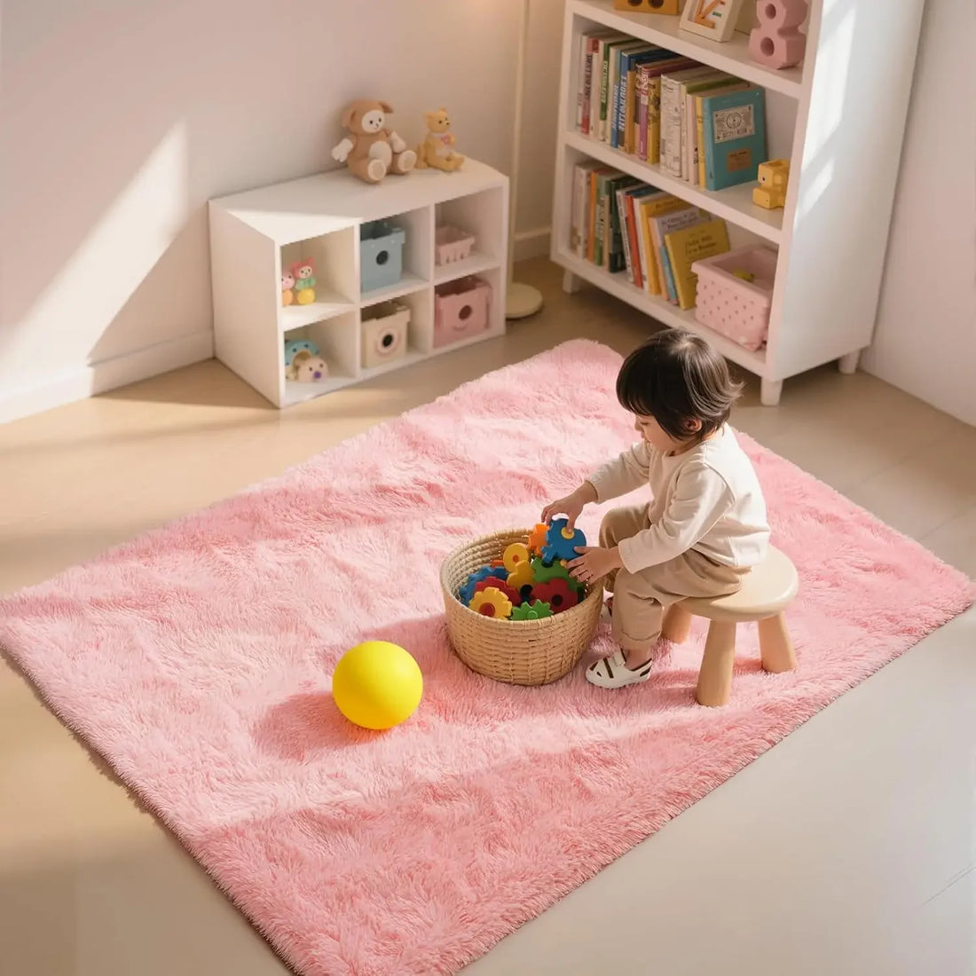 Flauschiger Teppich aus Seidenwolle für Schlafzimmer, Wohnzimmer und Studentenzimmer – 40 × 60 bis 160 × 230 cm, rechteckig, rutschfest, 10 Farben