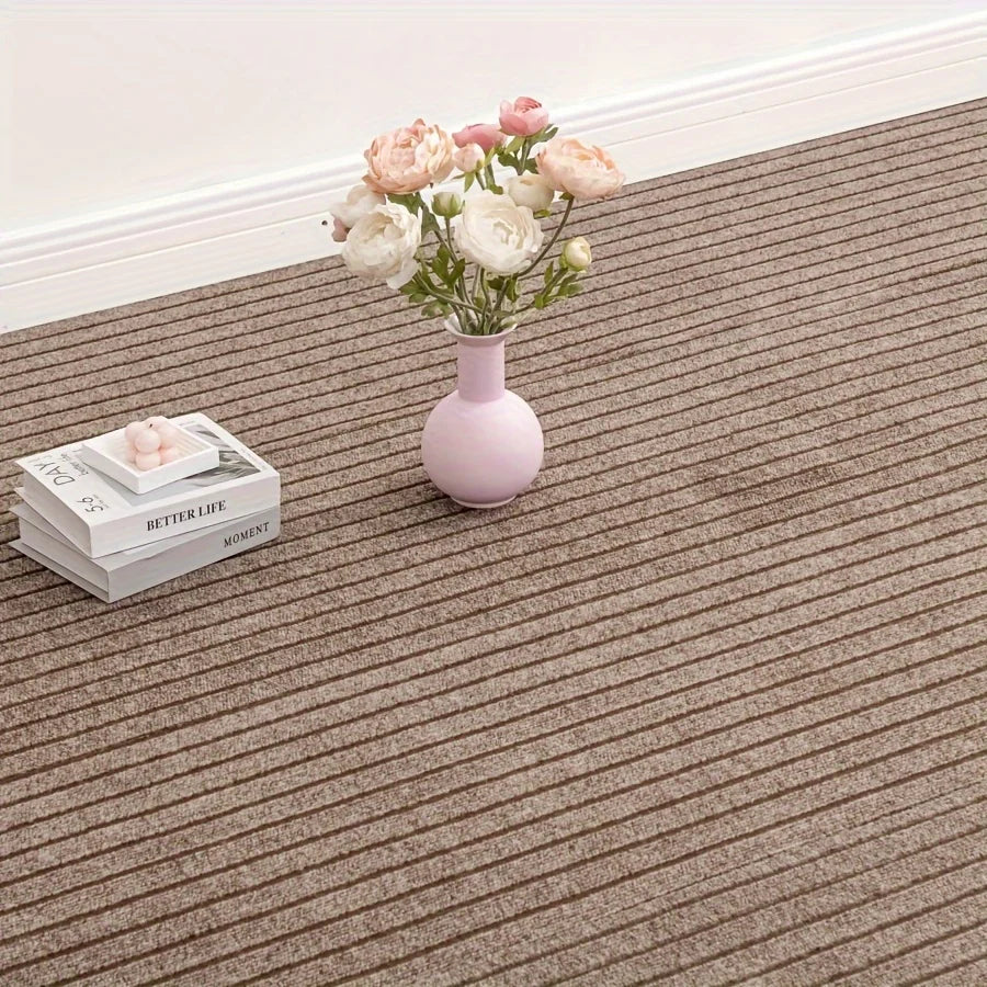 Selbstklebender Teppich von der Rolle für Küche, Flur und Eingang – 40 × 100 bis 40 × 300 cm, gestreift, rutschfest, PVC-Rücken, 11 Farben