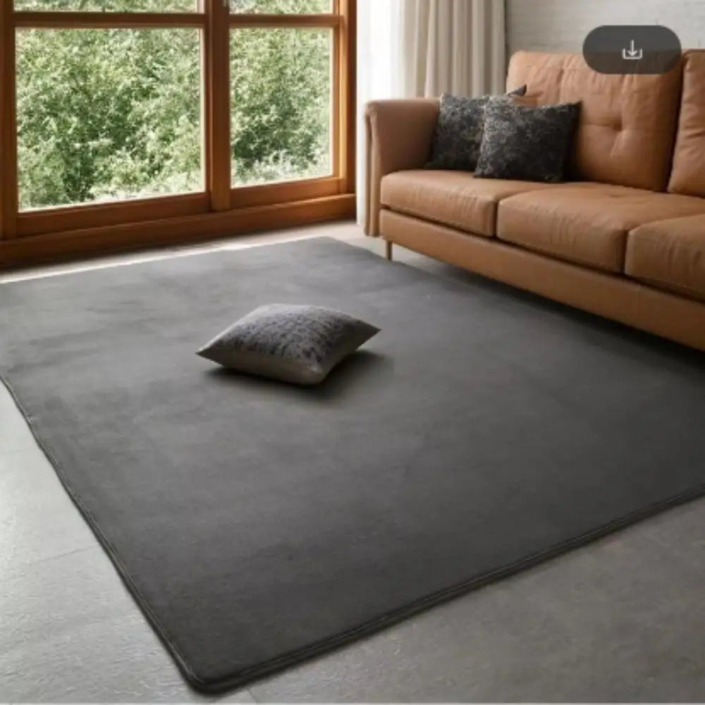 Großflächiger Korallensamt-Teppich als Kinderspielmatte für Wohnzimmer und Schlafzimmer – 80 × 120 bis 140 × 200 cm, uni, Noppenrücken, 9 Farben