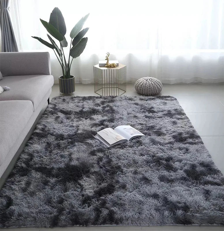 Flauschiger Shaggy-Teppich im nordischen Design für Schlafzimmer und Wohnzimmer – 40 × 60 bis 160 × 230 cm, rechteckig, Plüsch, 10 Farben