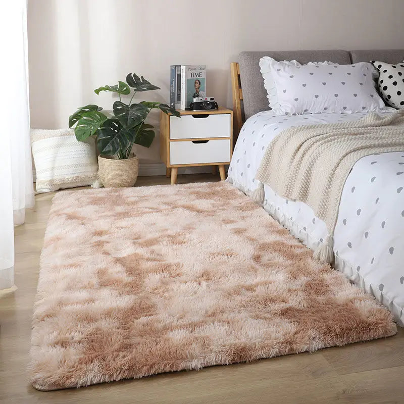 Waschbarer Langflor-Teppich mit Gummiunterseite für Wohnzimmer und Kinderzimmer – 50 × 80 bis 160 × 230 cm, rechteckig, rutschfest, 17 Farben