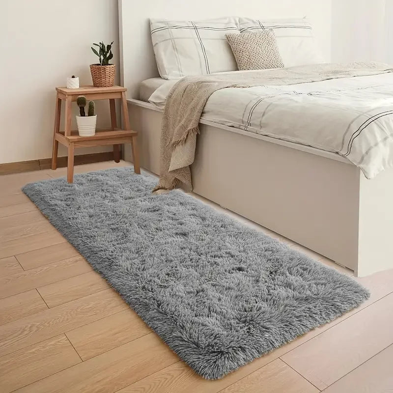 Flauschiger Langflor-Teppich aus Kunstfell für Wohnzimmer und Schlafzimmer – 40 × 60 bis 100 × 200 cm, maschinenwaschbar, rutschfest, 5 Farben