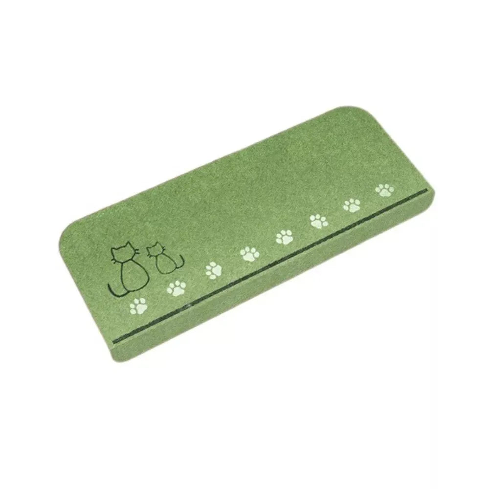 Treppenstufenmatte mit Katzen- und Pfotenmotiv und nachleuchtenden Pfoten für Innentreppen – 55 × 22 × 4,5 cm, geräuschdämpfend, rutschfest, 3 Farben
