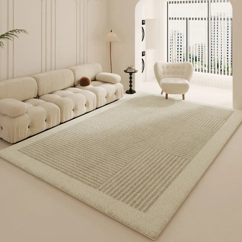 Flauschiger Plüschteppich im Wabi-Sabi-Stil für Wohnzimmer und Schlafzimmer – 80 × 120 bis 200 × 300 cm, rechteckig, minimalistisch, 15 Motive