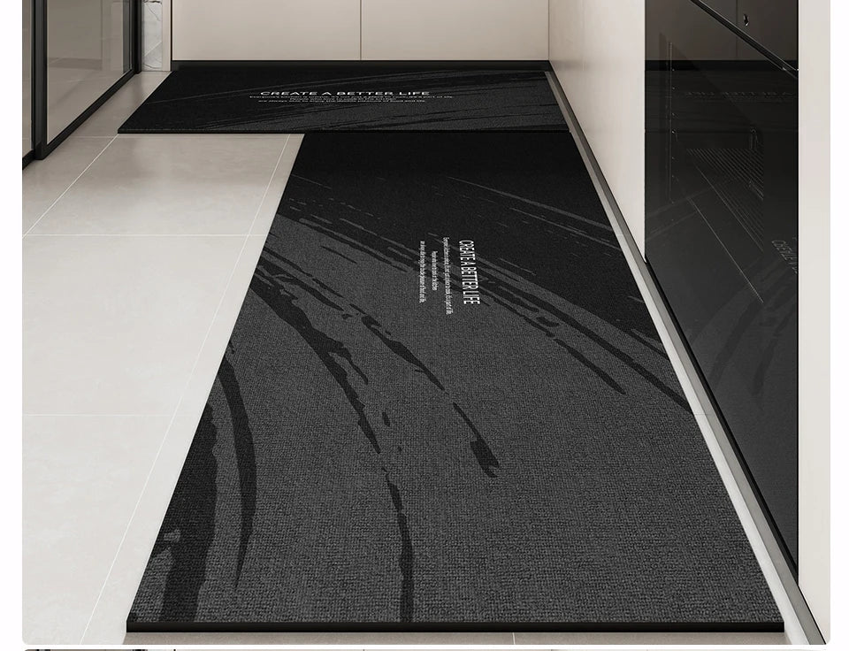 Küchenmatte aus PVC in Lederoptik als Läufer für Küche und Eingang – 50 × 80 bis 200 × 300 cm, wasserdicht, ölbeständig, rutschfest, 12 Motive