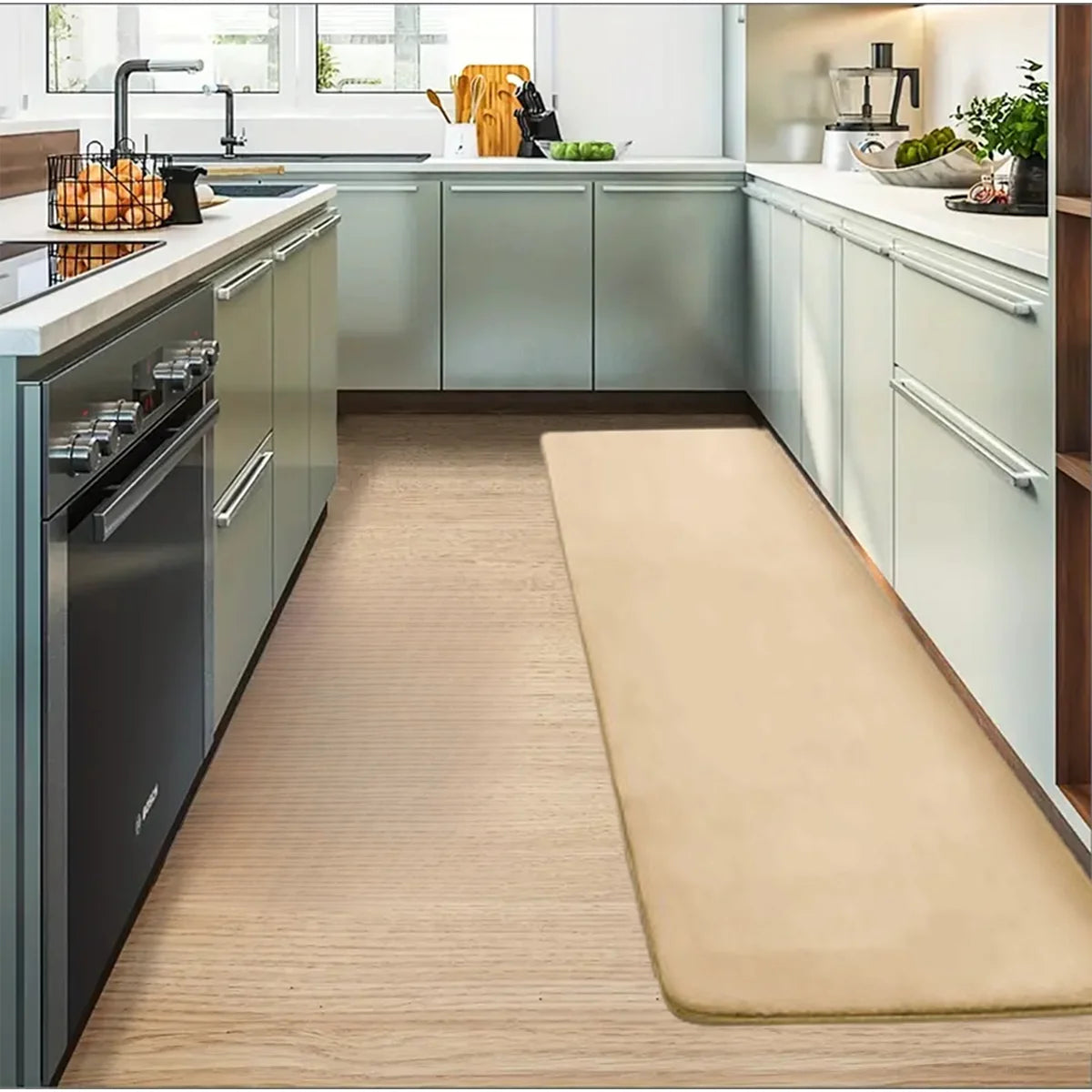 Küchenmatte mit Memory-Schaum als Läufer für Küche, Flur und Eingangstür – 40 × 60 bis 60 × 200 cm, rutschfest, schnell trocknend, 5 Farben