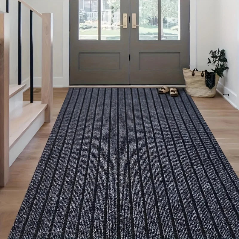 Gestreifter selbstklebender Teppich von der Rolle für Küche, Flur und Badeingang – 40 cm × 3 m, einfarbig gestreift, rutschfest, Vinylrücken, 3 Farben