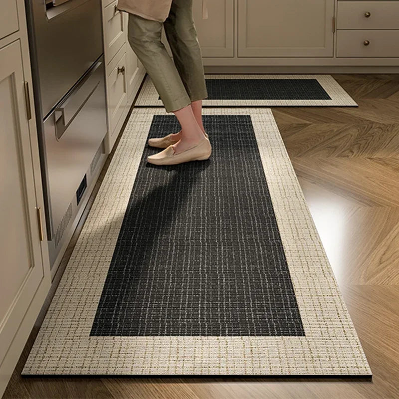 Saugfähige Küchenmatte mit Kieselgur-Oberfläche für Küche und Bad – 50 × 80 bis 160 × 230 cm, 4 mm, schnell trocknend, rutschfest, 12 Motive