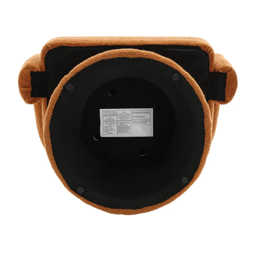 Drehbarer Bouclé-Sessel mit runder Form und breiten Armlehnen für Wohnzimmer und Schlafzimmer – 360° drehbar, 67 × 55 × 74 cm, 4 Farben