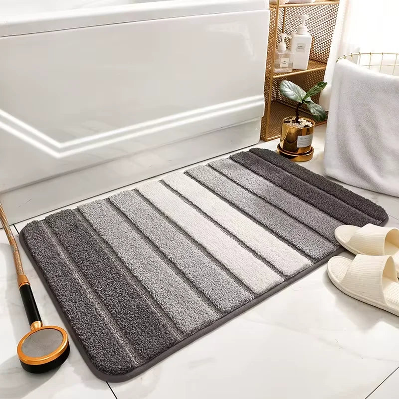 Badematte aus Kaschmir-Imitat mit geometrischem Muster für Bad, Küche und Eingang – 40 × 60 bis 60 × 90 cm, saugfähig, schmutzabweisend, 7 Motive