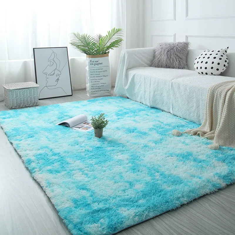 Flauschiger, verdickter Teppich für Wohnzimmer, Schlafzimmer und Kinderzimmer – 40 × 60 bis 160 × 230 cm, rechteckig, rutschfest, 17 Farben