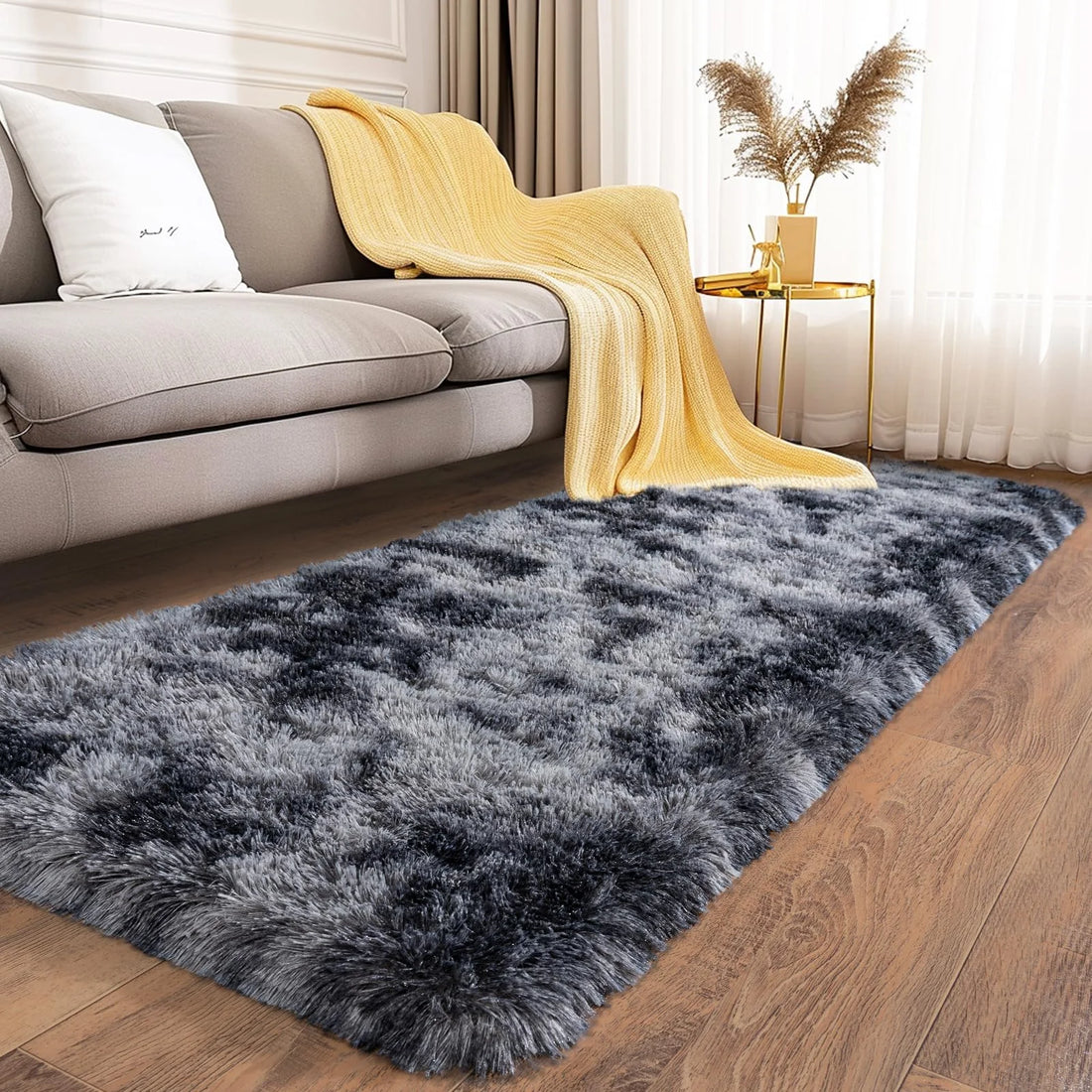 Ultraweicher Plüsch-Läufer für Schlafzimmer, Flur und Wohnheim – 40 × 60 bis 80 × 200 cm, flauschig, rutschfest, als Bettvorleger, 10 Farben
