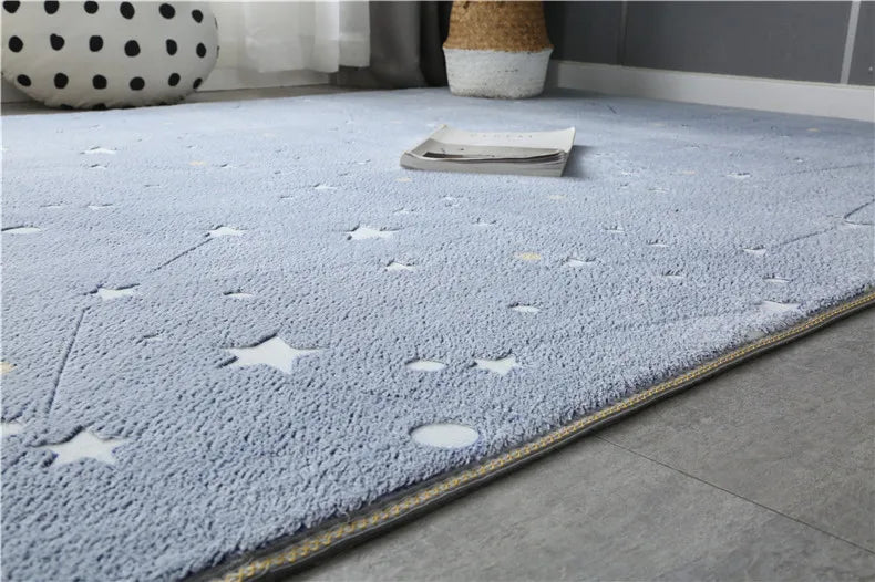 Im Dunkeln leuchtender Teppich mit 3D-Motiven für Kinderzimmer und Schlafzimmer – 40 × 60 bis 160 × 200 cm, Kurzflor, rutschfest, 12 Motive