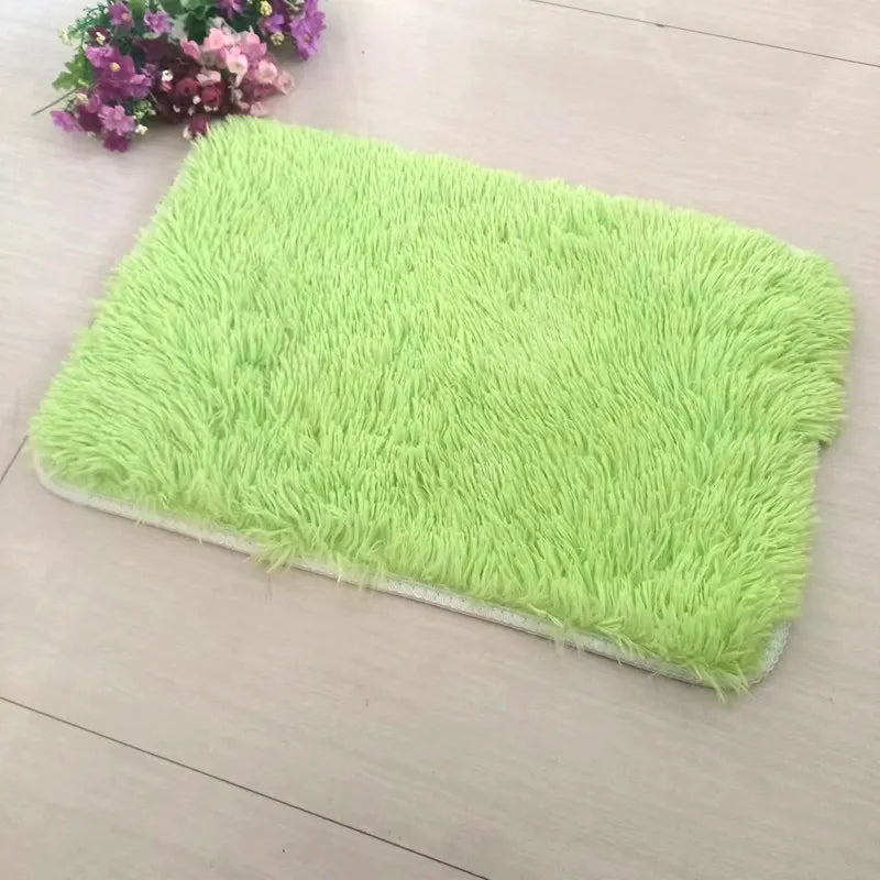 Flauschiger Teppich aus Seidenwolle mit Batikmuster für Kinderzimmer, Wohnzimmer und Schlafzimmer – 40 × 60 bis 160 × 230 cm, rutschfest, waschbar