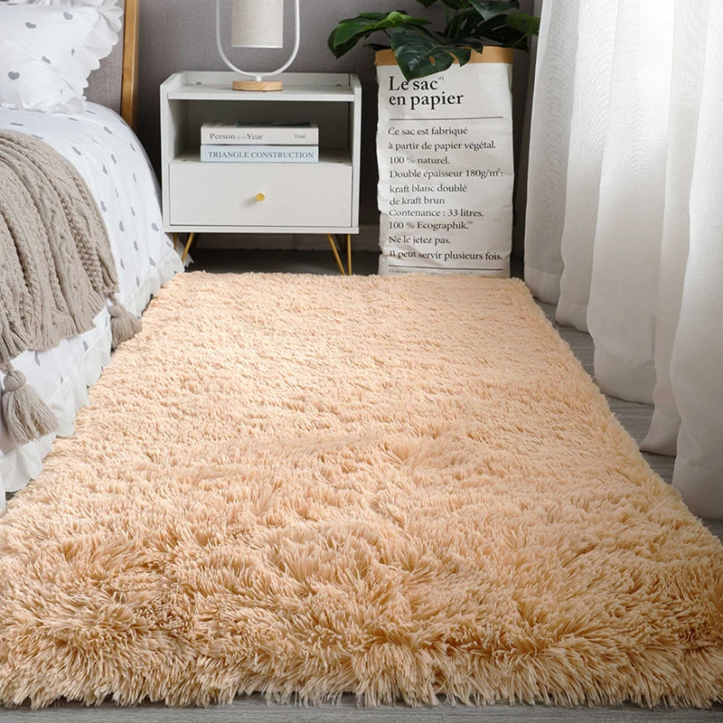 Flauschiger Hochflor-Teppich als Bettvorleger und Läufer für Schlafzimmer, Wohnzimmer und Erker – 40 × 120 bis 80 × 200 cm, rutschfest, 8 Motive
