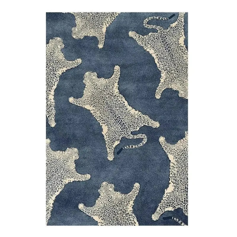Plüschteppich mit Leopardenmuster im Light-Luxury-Stil für Wohnzimmer und Schlafzimmer – 40 × 60 bis 180 × 240 cm, Flanell, rutschfest, 15 Motive