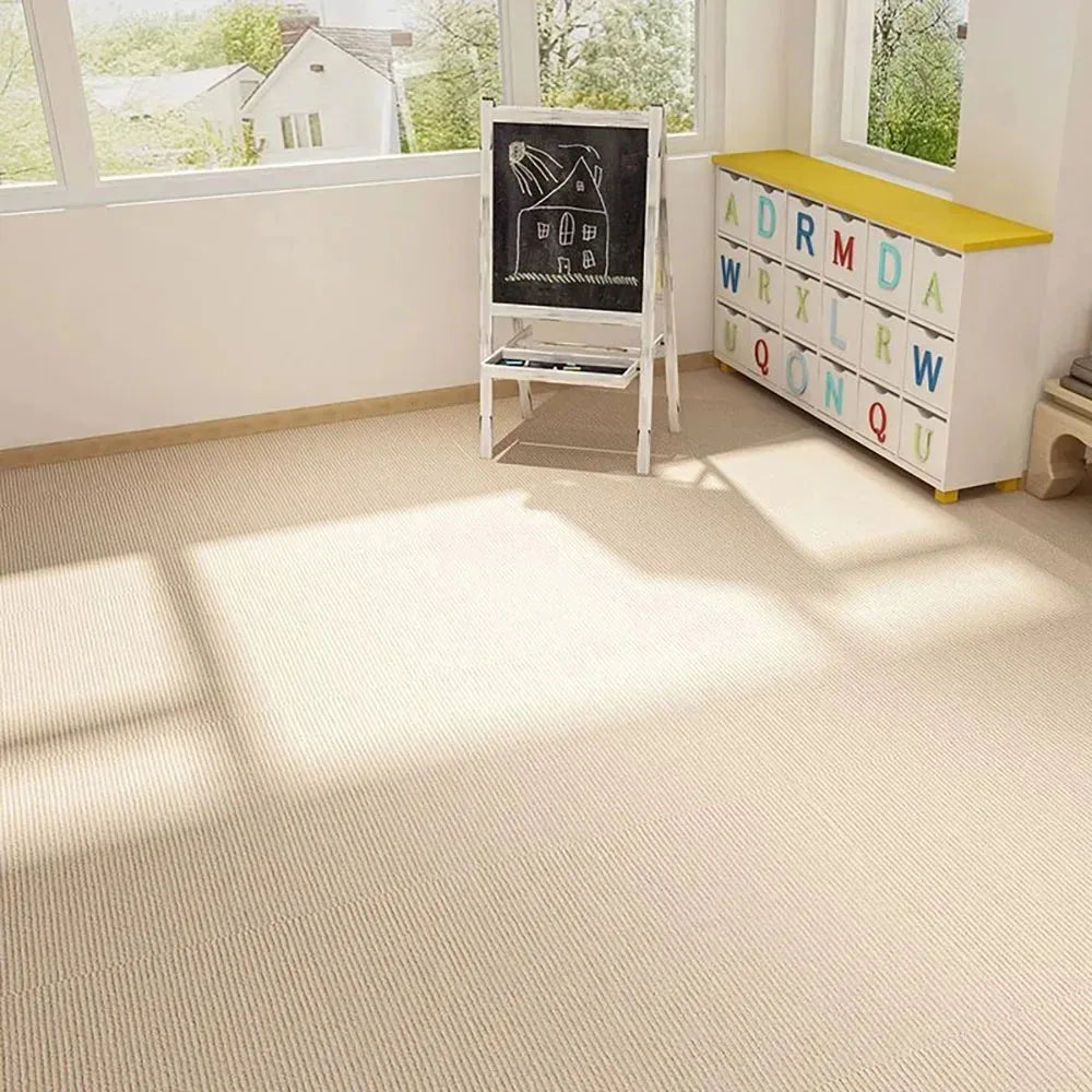 Selbstklebender Teppichbelag von der Rolle für Wohnzimmer, Schlafzimmer und Küche – 40 cm × 3 m, zuschneidbar, feuchtigkeitsbeständig, 6 Farben