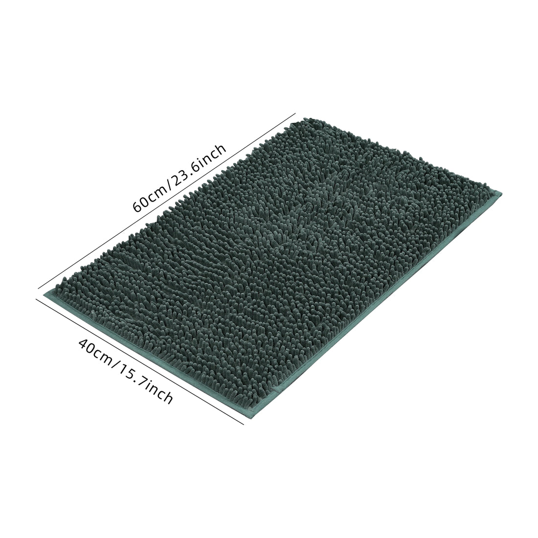 Flauschige Chenille-Badematte für Badezimmer und WC – 40 × 60 oder 50 × 80 cm, rechteckig, saugfähig, rutschfest, 8 Farben