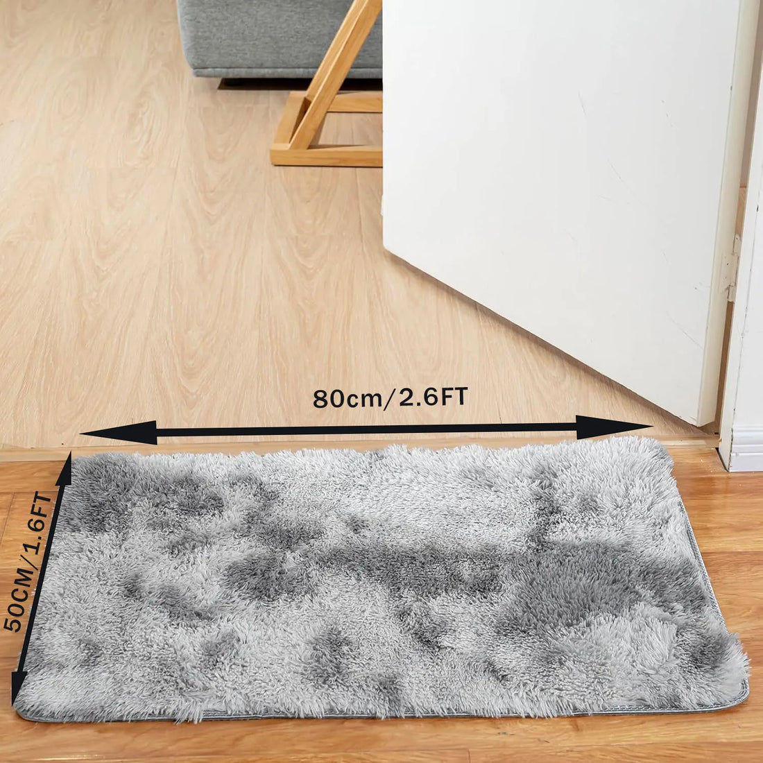 Flauschiger Hochflor-Teppich als Bettvorleger und Läufer für Schlafzimmer, Wohnzimmer und Erker – 40 × 120 bis 80 × 200 cm, rutschfest, 8 Motive