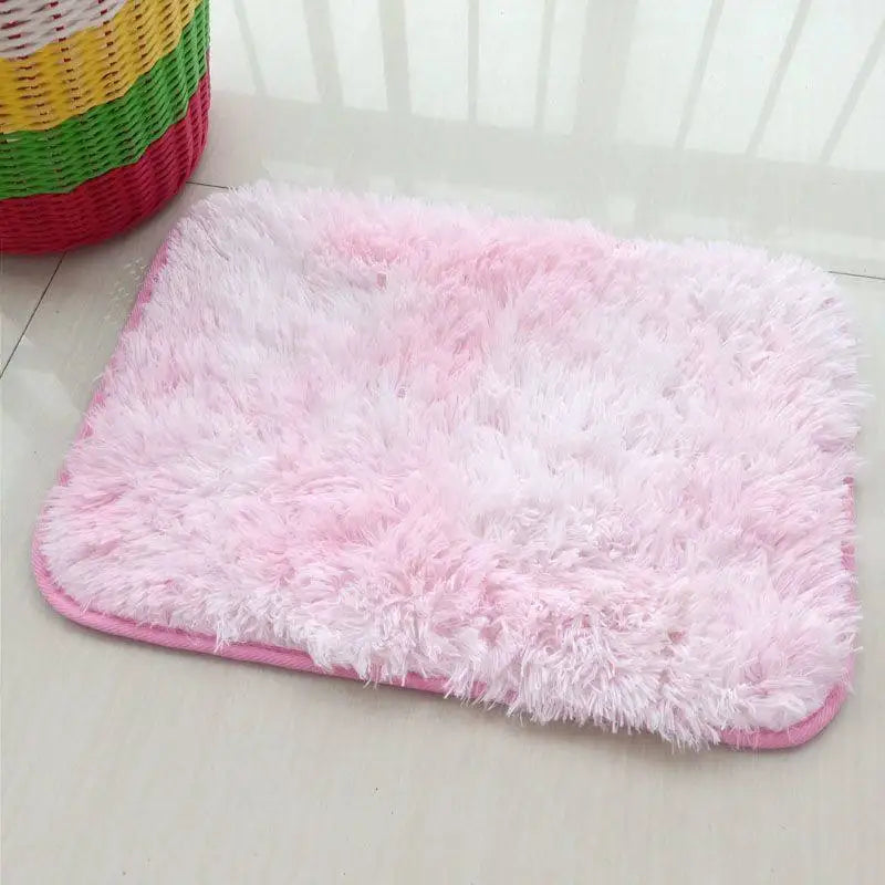 Flauschiger Teppich aus Seidenwolle mit Batikmuster für Kinderzimmer, Wohnzimmer und Schlafzimmer – 40 × 60 bis 160 × 230 cm, rutschfest, waschbar