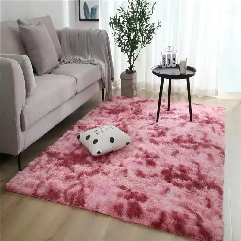 Teppich aus Seidenwolle mit Farbverlauf als Bettvorleger für Schlaf-, Kinder- und Wohnzimmer – 40 × 60 bis 140 × 200 cm, rutschfest, 8 Farben