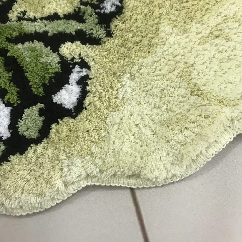 Getufteter Plüschteppich mit chinesischem Drachen in 3D-Optik für Wohnzimmer, Schlafzimmer und Bad – 90 × 110 cm, weich, saugfähig, rutschfest
