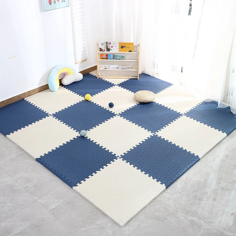 Dicke Puzzlematte aus EVA-Schaum als Krabbel- und Spielmatte für Babys und Kinder – je 30 × 30 cm, 4 bis 16 Stück, rutschfest, wasserdicht, 15 Farben