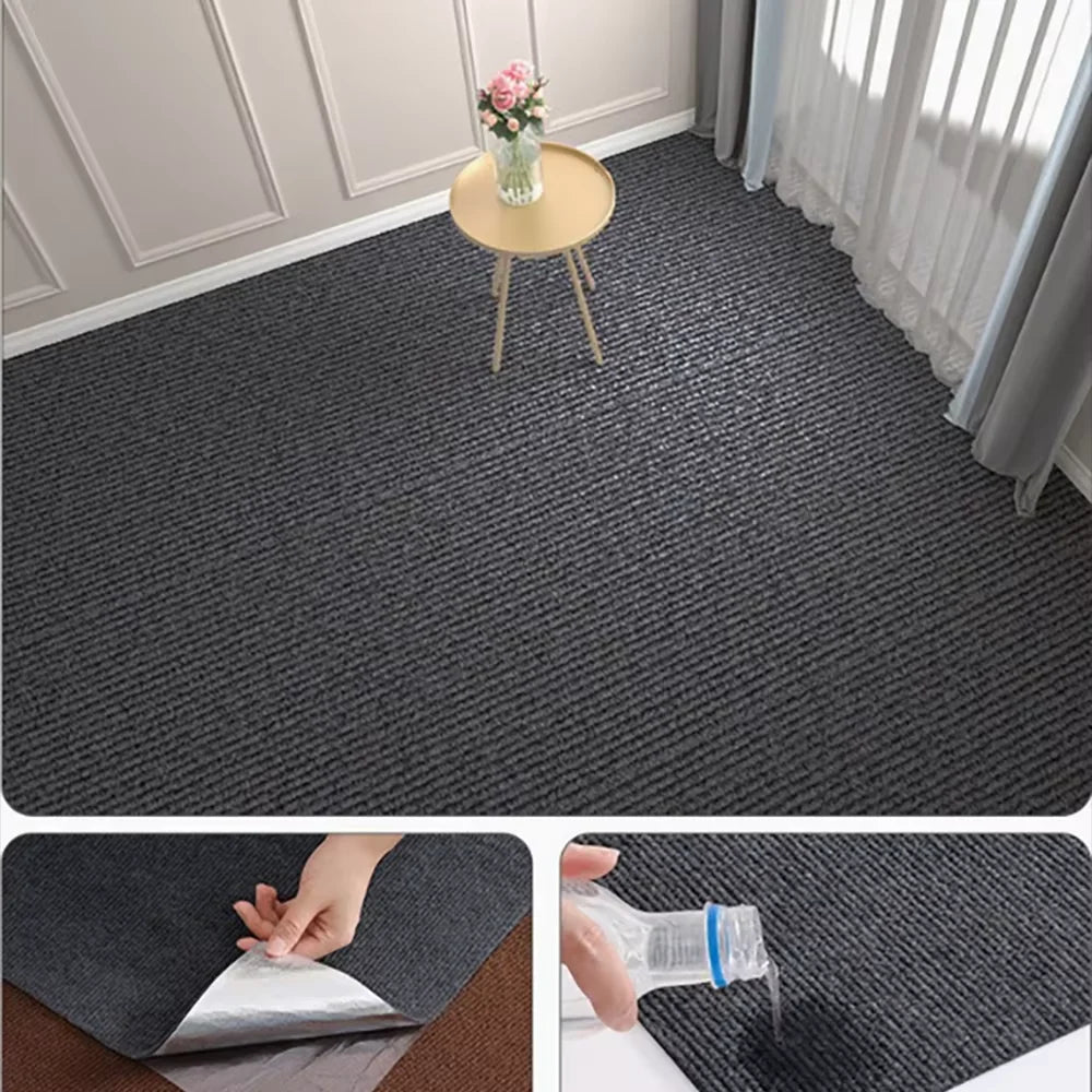 Selbstklebender Teppich von der Rolle für Küche, Schlafzimmer und Bad – 40 cm × 3 m, einfarbig, wasseraufnehmend, zuschneidbar, 7 Farben