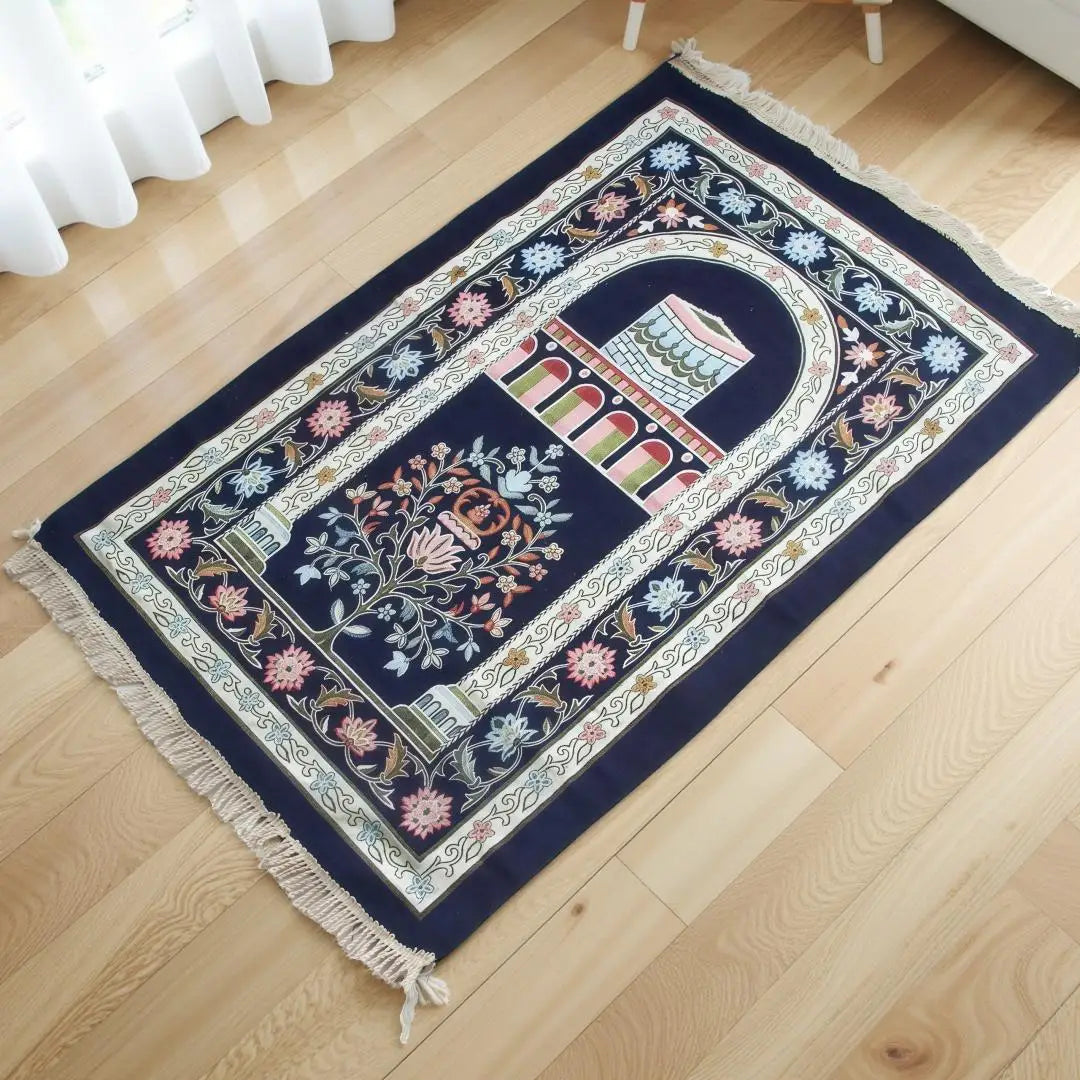 Gepolsterter Gebetsteppich aus Polyester für Gebet zu Hause, in der Moschee und auf Reisen – 70 × 110 cm, weich, tragbar, rutschfest, 4 Farben
