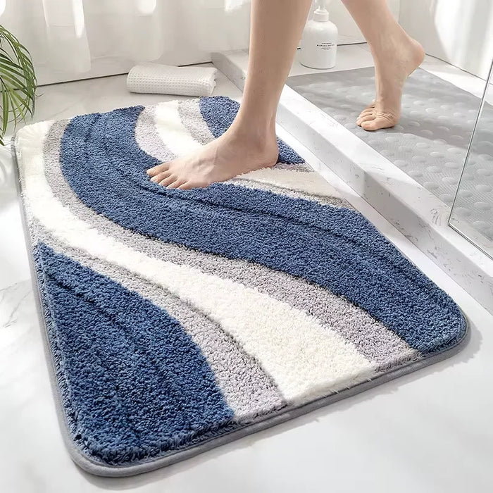 Badematte aus Kaschmir-Imitat mit geometrischem Muster für Bad, Küche und Eingang – 40 × 60 bis 60 × 90 cm, saugfähig, schmutzabweisend, 7 Motive