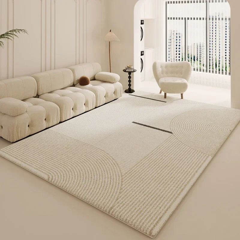 Flauschiger Plüschteppich im Wabi-Sabi-Stil für Wohnzimmer und Schlafzimmer – 80 × 120 bis 200 × 300 cm, rechteckig, minimalistisch, 15 Motive
