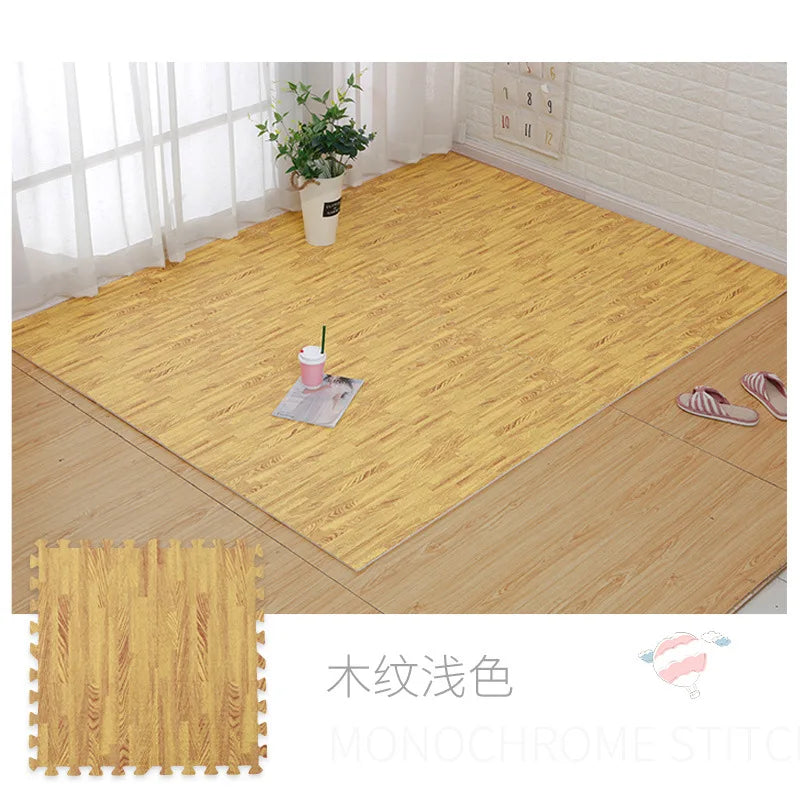 Puzzlematten in Holzmaserung aus EVA-Schaum für Spielbereich, Fitness und Yoga – je 30 × 30 × 1 cm, 4 bis 20 Stück, leicht, 8 Farben