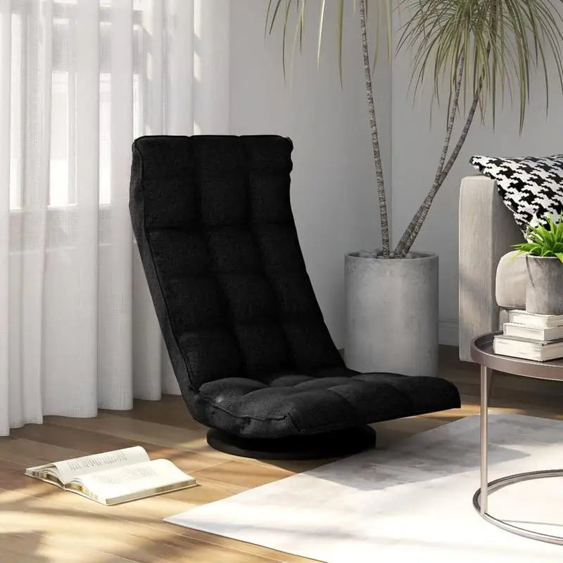 Drehbarer Bodenstuhl mit Stoffbezug für Meditation, Gaming und Lesen – 360° drehbar, Rückenlehne 5-fach verstellbar, klappbar, 13 Farben