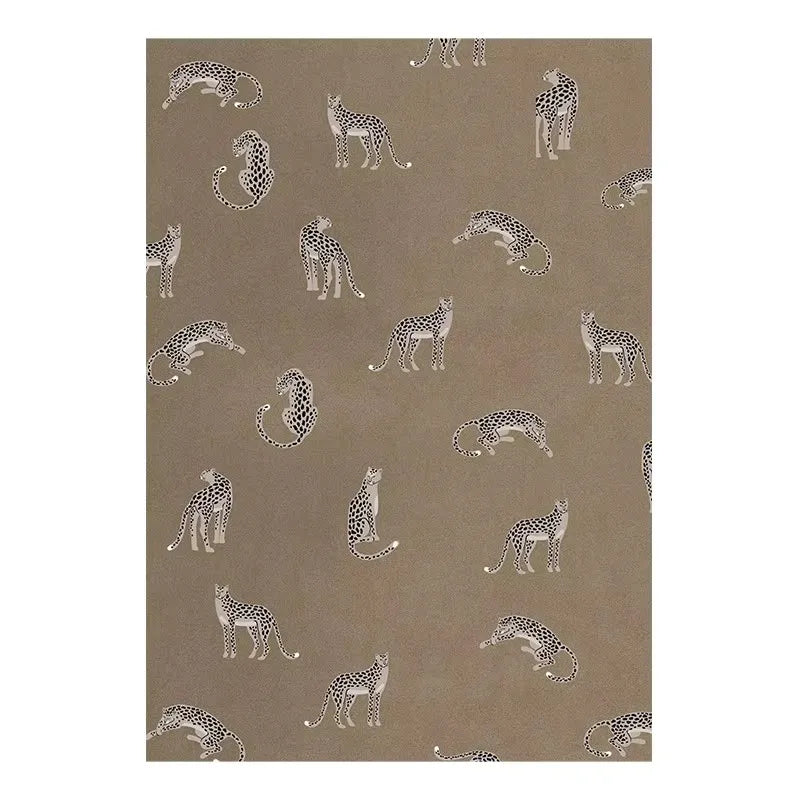 Plüschteppich mit Leopardenmuster im Light-Luxury-Stil für Wohnzimmer und Schlafzimmer – 40 × 60 bis 180 × 240 cm, Flanell, rutschfest, 15 Motive
