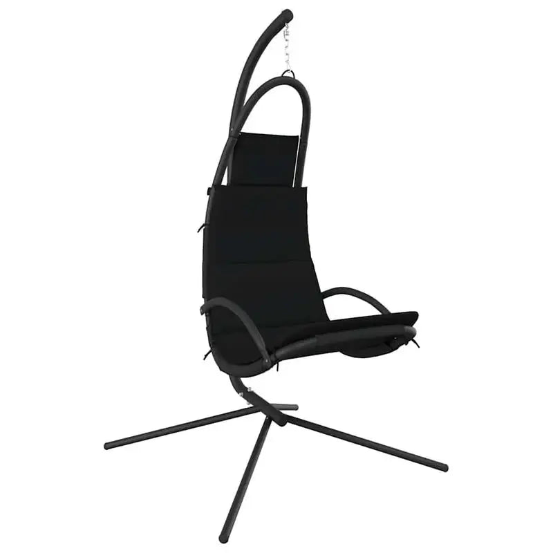 Hängesessel mit Standgestell und gepolstertem Kissen für Garten und Terrasse – 600D-Oxford-Gewebe, pulverbeschichteter Stahl, 3-cm-Polster, 3 Farben