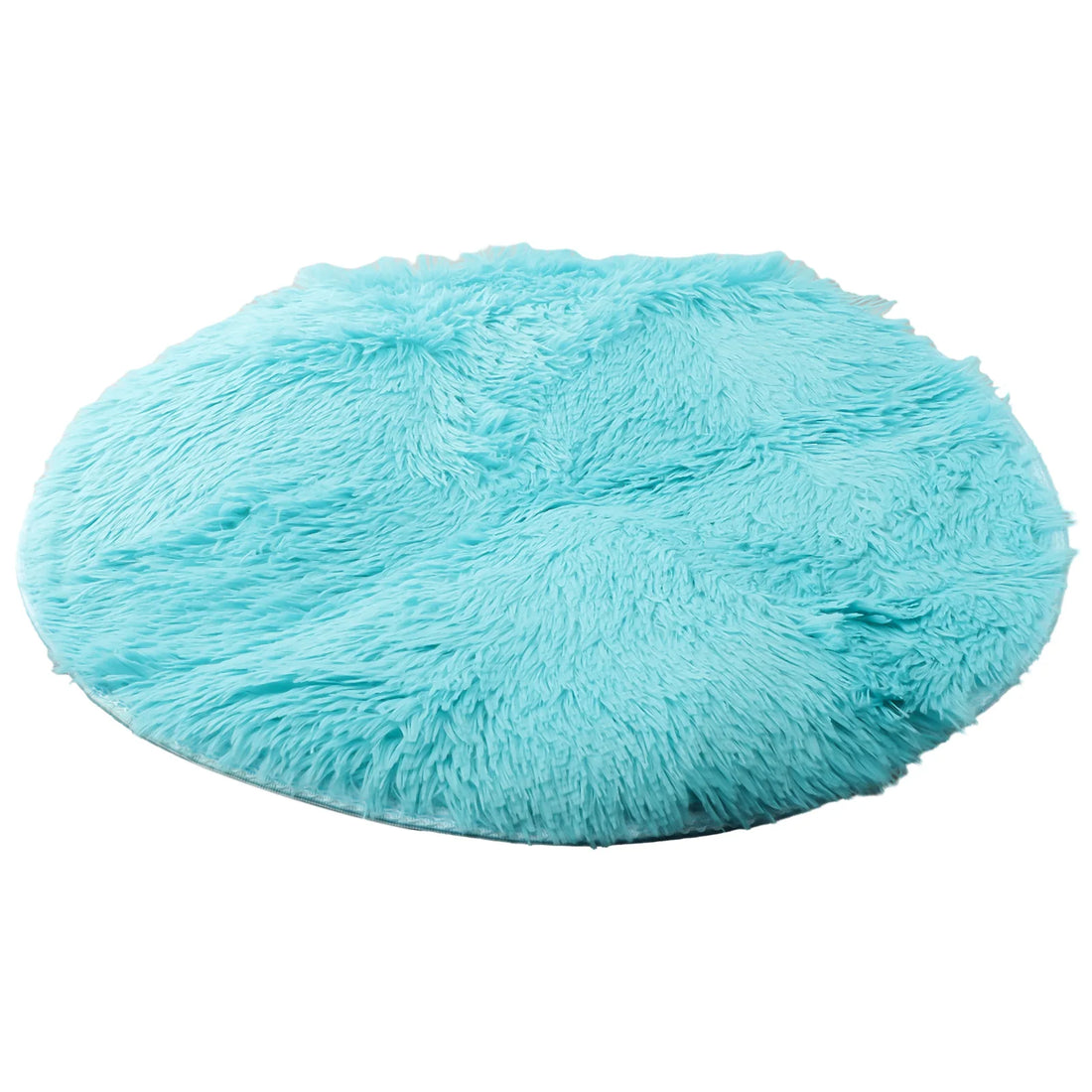 Runder Shaggy-Teppich mit 4 cm Flor für Wohnzimmer, Schlafzimmer und Kinderzimmer – Ø 40, 60 oder 80 cm, superweich, rutschfeste Noppen, 12 Farben
