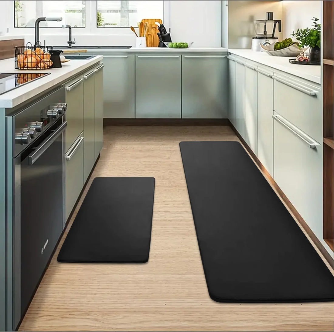 Küchenmatte mit Memory-Schaum als Läufer für Küche, Flur und Eingangstür – 40 × 60 bis 60 × 200 cm, rutschfest, schnell trocknend, 5 Farben
