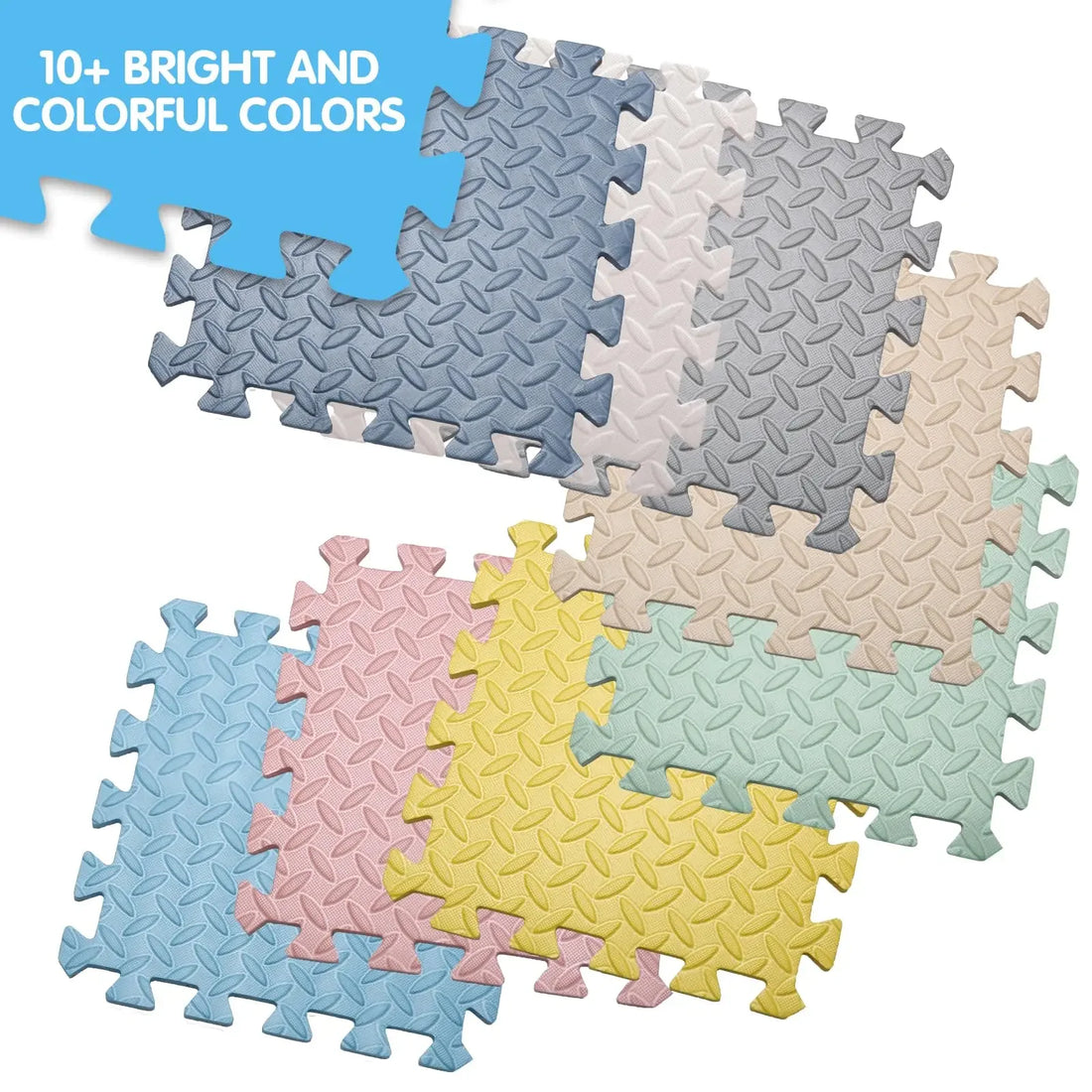 Bunte Puzzlematten aus EVA-Schaum für Baby-Spielbereich, Schlafzimmer und Heimtraining – je 30 × 30 × 1 cm, 4 bis 20 Stück, 7 Farben
