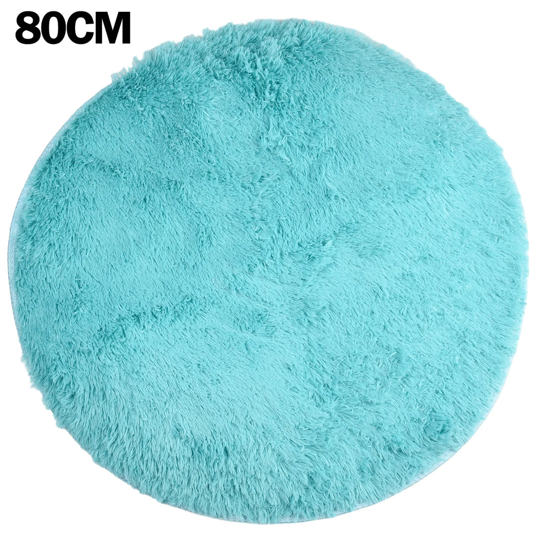 Runder Shaggy-Teppich mit 4 cm Flor für Wohnzimmer, Schlafzimmer und Kinderzimmer – Ø 40, 60 oder 80 cm, superweich, rutschfeste Noppen, 12 Farben