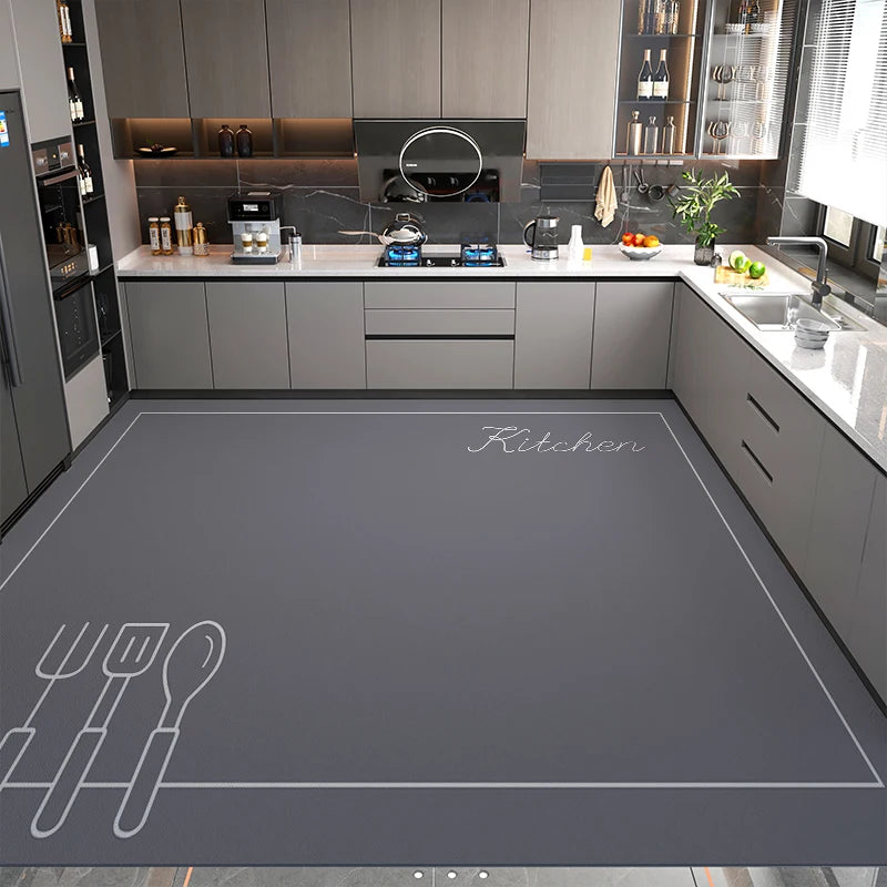 Abwischbarer Küchenteppich im modern-minimalistischen Stil für Küche, Balkon und Wohnzimmer – 55 × 120 bis 200 × 300 cm, rutschfest, 15 Motive