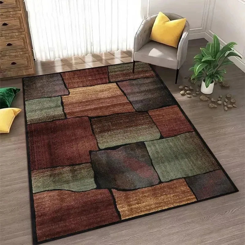 Abstrakter geometrischer Teppich im nordischen Stil für Wohnzimmer, Schlafzimmer und Flur – 40 × 60 bis 120 × 160 cm, Schaumkern, rutschfest, 7 Motive