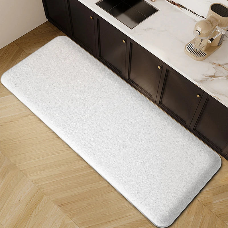 Verdickte Küchenmatte aus Flanell als langer Läufer für Küche, Bad und Haustür – 40 × 60 bis 60 × 200 cm, 1,2 cm dick, saugfähig, rutschfest, 5 Farben