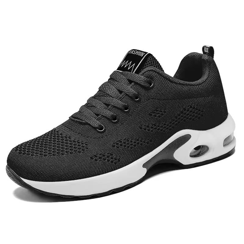 Damen-Sneaker aus Mesh mit Luftpolstersohle und breiter Zehenbox für Alltag und Beruf – atmungsaktiv, leicht, Schnürung, 4 Farben, 7 Größen