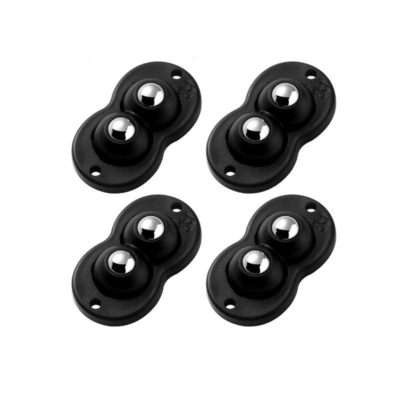 Selbstklebende Mini-Kugelrollen im 4er-Set für Aufbewahrungsboxen und Ablagen – je 2 Metallkugeln, 360° beweglich, bis 8 kg je Set, ohne Werkzeug