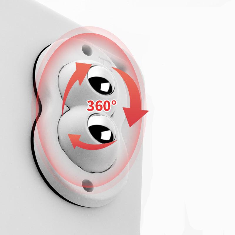 Selbstklebende Mini-Kugelrollen im 4er-Set für Aufbewahrungsboxen und Ablagen – je 2 Metallkugeln, 360° beweglich, bis 8 kg je Set, ohne Werkzeug